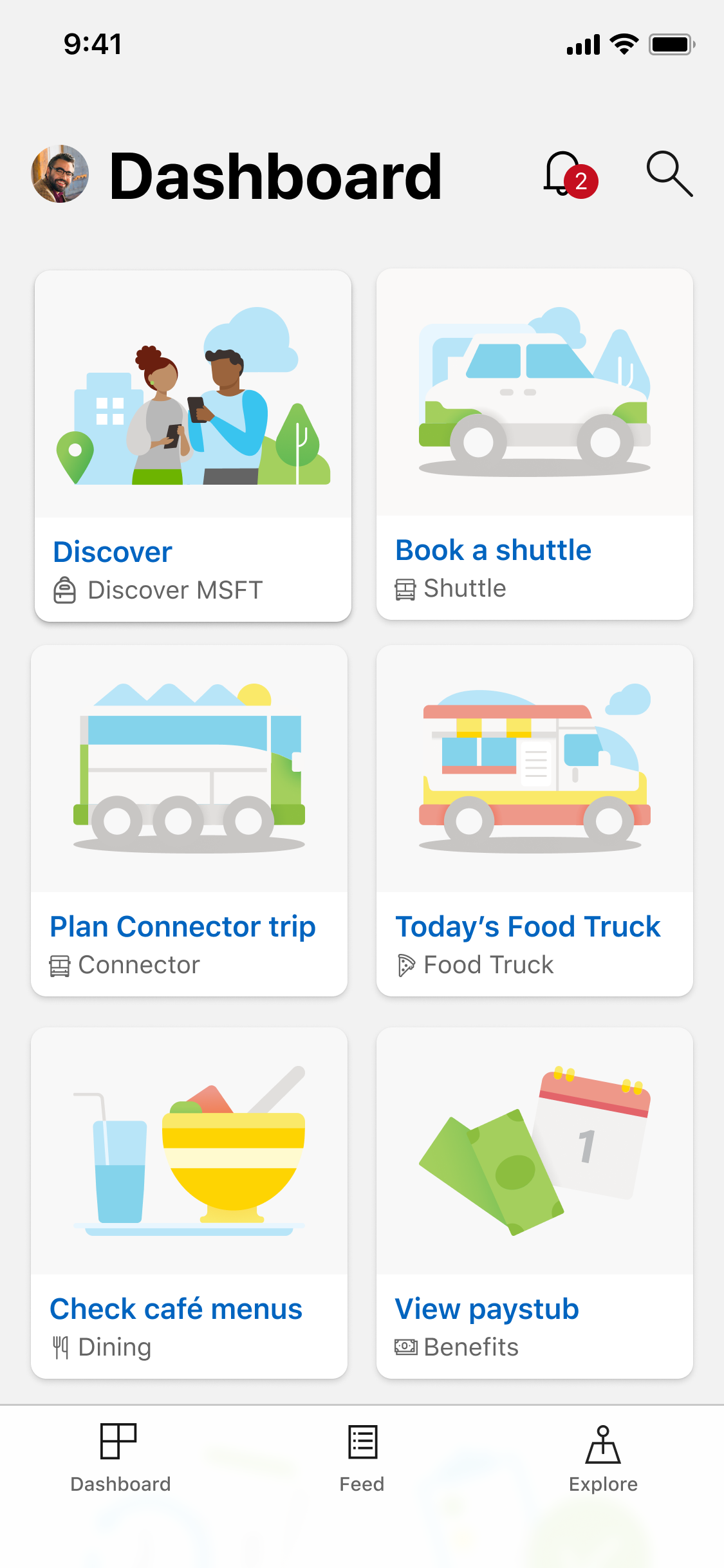 MyHub dashboard